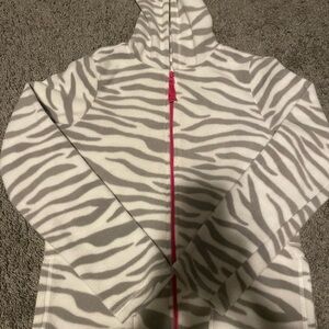 Crazy 8 Zebra Print Hoodie with Pink Accents